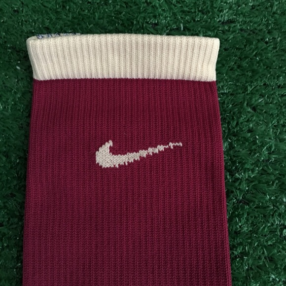 NEW NIKE GRIP FOOTBALL SOCKS GARNET “VEGAS GOLD” BEIGE TEAM EXCLUSIVE LARGE - Picture 2 of 7